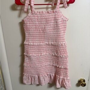 Pink Gingham Kids Dress